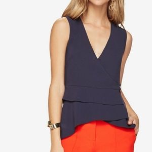 Bcbgmaxazria Eleni Peplum Wrap Top
